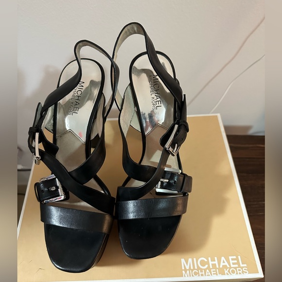 Michael Kors Josephine platform black size 9.5 USED - Picture 2 of 5
